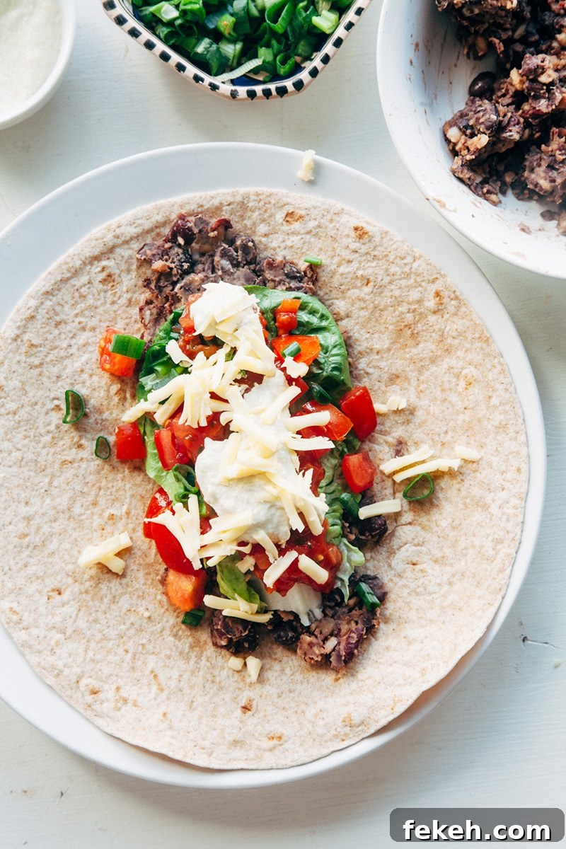 Quick & Healthy Bean Burritos (vegan)