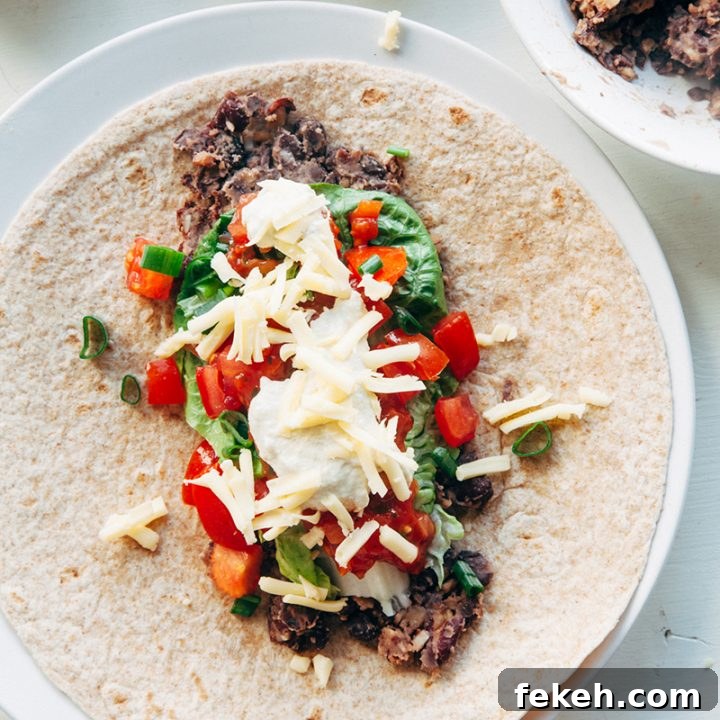 Healthy Vegan Bean Burritos
