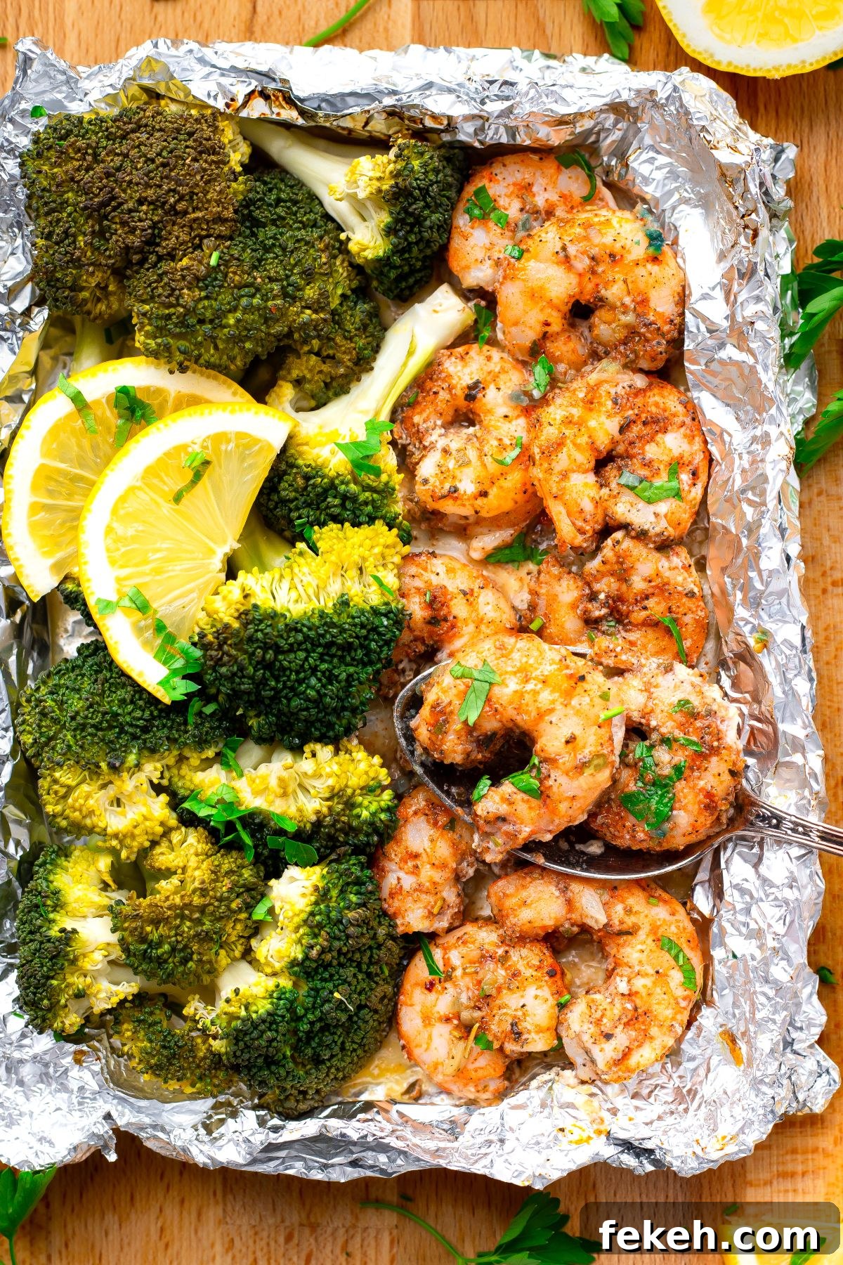 21 Quick High-Protein, High-Fiber Meals with 30g+ Protein 3 Baked Shrimp and Broccoli Foil Packs