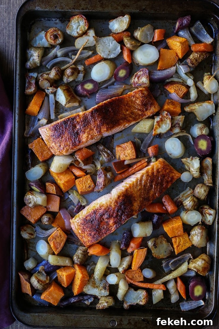 21 Quick High-Protein, High-Fiber Meals with 30g+ Protein 23 21. Sheet Pan Salmon and Root Vegetables