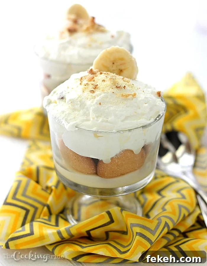 Homemade Banana Pudding Recipe from Scratch – Creamy & Classic 3 trifle bowl of banana pudding topped with whipped cream and crushed vanilla wafers
