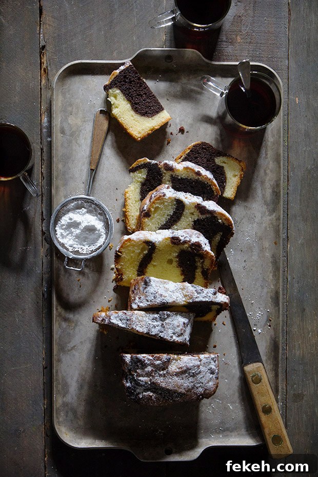 Marble Espresso Pound Cake Recipe for Rich Coffee Flavor 2 Espresso Marbled Pound Cake _ Bakers Royale