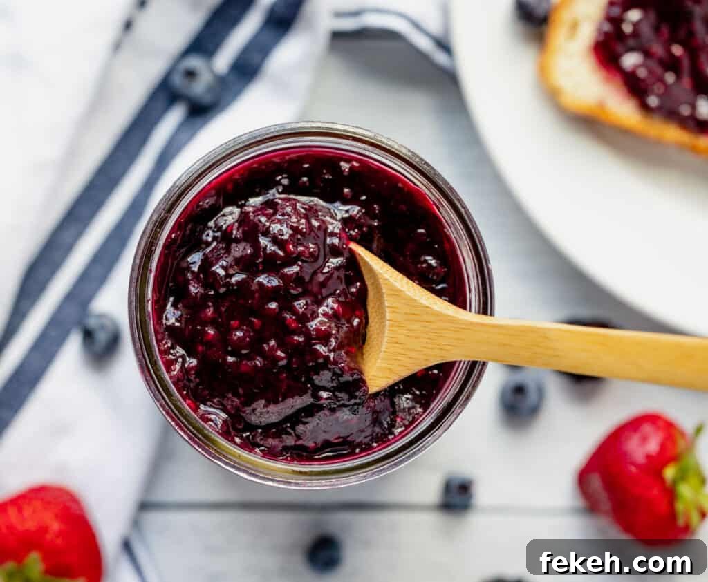 Pineapple Jalapeño Jam Recipe: Sweet-Spicy Preserves Guide 11 Easy Mixed Berry Jam-with a combination of strawberries, blueberries, blackberries and raspberries.