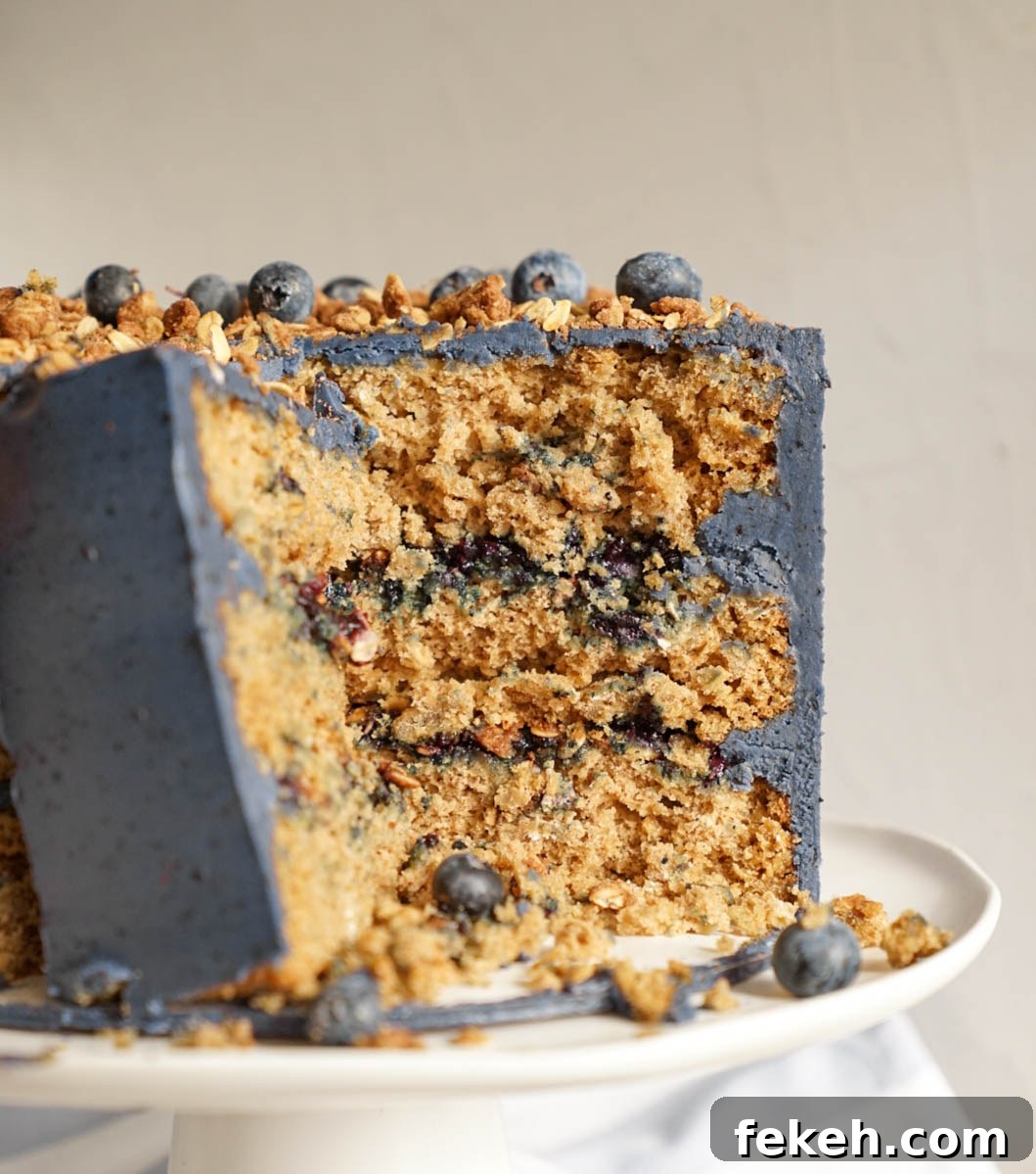 Summer Blueberry Crisp Cake Recipe – Juicy, Crunchy & Seasonal 6 Baked cake layers