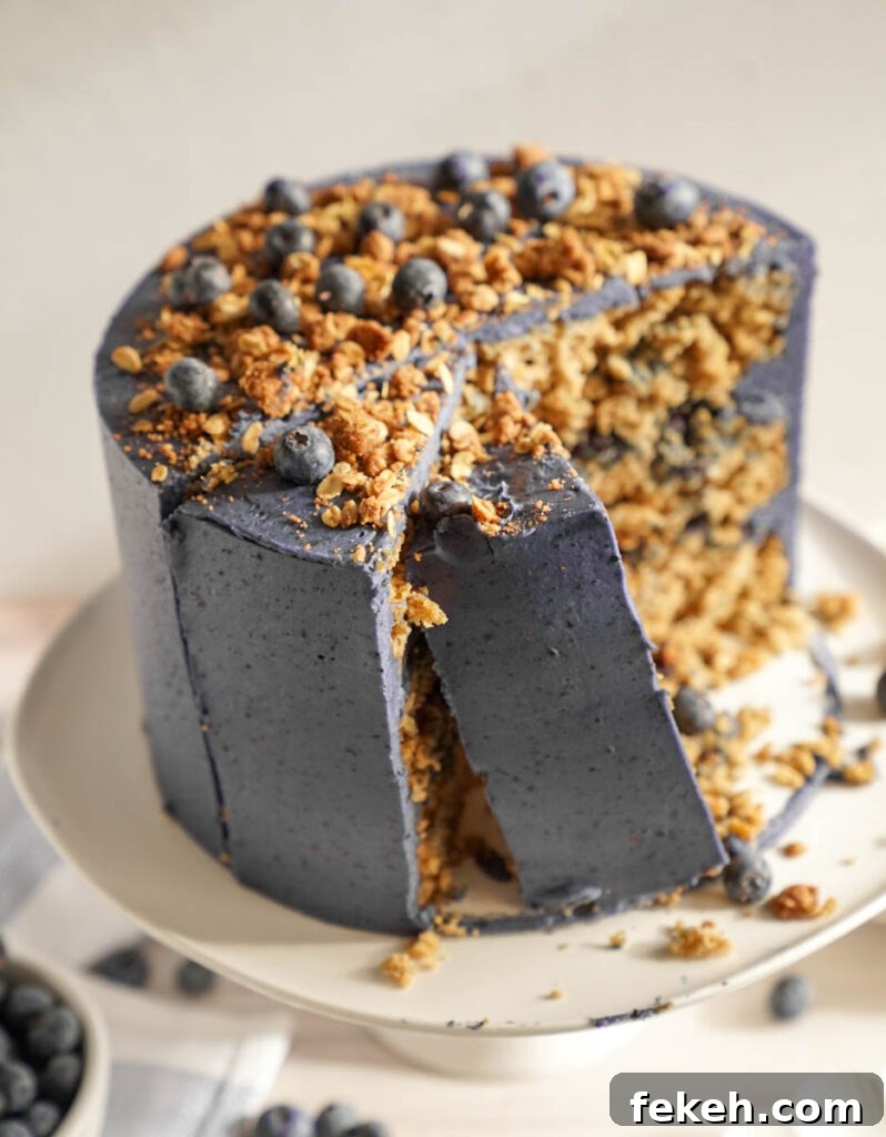 Summer Blueberry Crisp Cake Recipe – Juicy, Crunchy & Seasonal 10 Assembled cake
