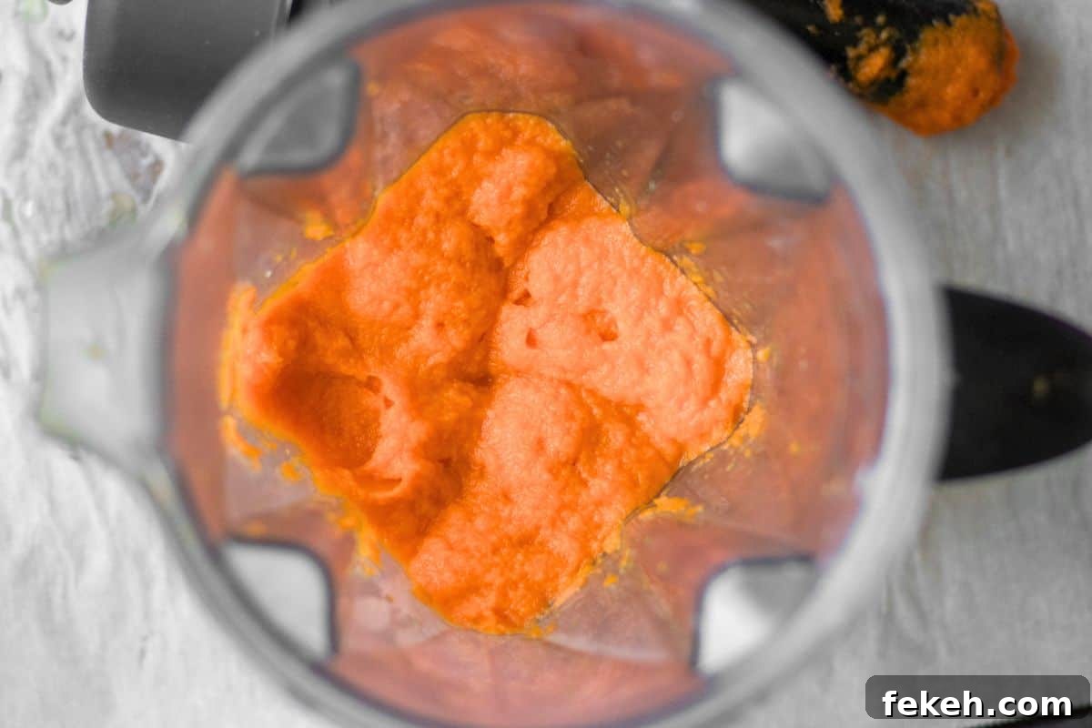 Carrot Purée: Homemade Baby Food & Versatile Side Dish 7 pureed carrot in a vitamix blender