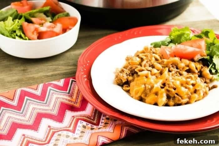 Instant Pot Cheesy Taco Pasta
