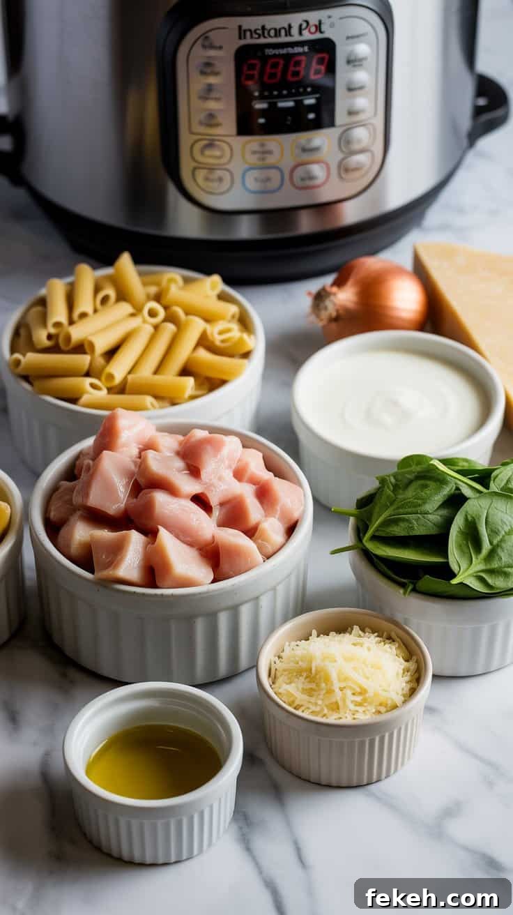 Creamy Spinach and Chicken Pasta Recipe for Dinner 3 Creamy Chicken and Spinach Pasta