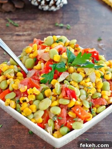 healthy corn succotash