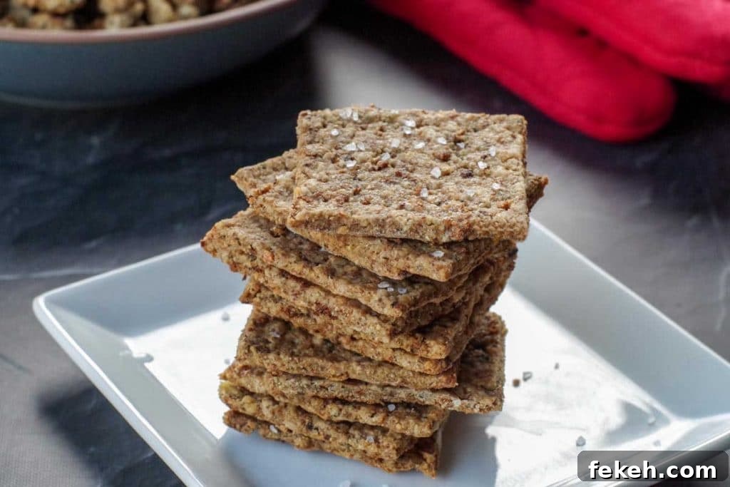 leftover stuffing crackers stacked on a white plate