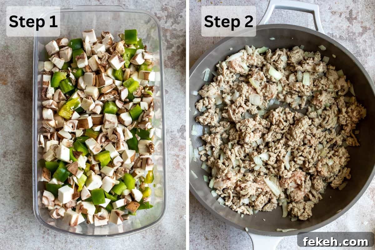 Creative Pizza Bowl Recipes: Flavorful Mini Pizza Bowls for Any Meal 4 Steps to make this recipe in a skillet with ground turkey.