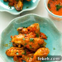 Crispy Baked Harissa Chicken Wings with Zesty Yogurt Dip 2 Baked Harissa Chicken Wings from thelittlekitchen.net