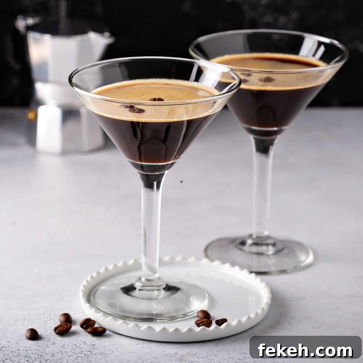 22 Elegant Cocktail Recipes for Sophisticated Events 6 Espresso martini on table.