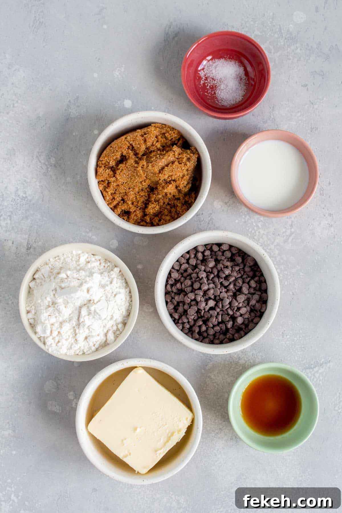 Safe-to-Eat Chocolate Chip Cookie Dough Recipe 4 Ingredients needed to make edible chocolate chip cookie dough recipe.
