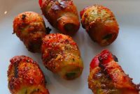 Bacon-Wrapped Jalapeño-Stuffed Olives on the Grill