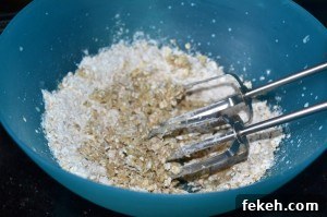 Add oats mixture