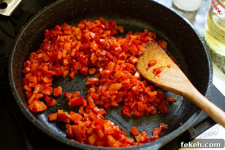 Zucchini Ikra: Savory Vegetable Spread Recipe for Every Meal 6 sautéed red bell pepper