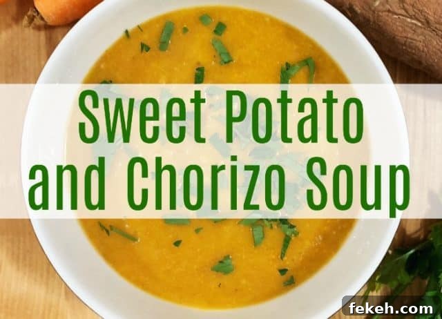 sweet potato chorizo soup bowl
