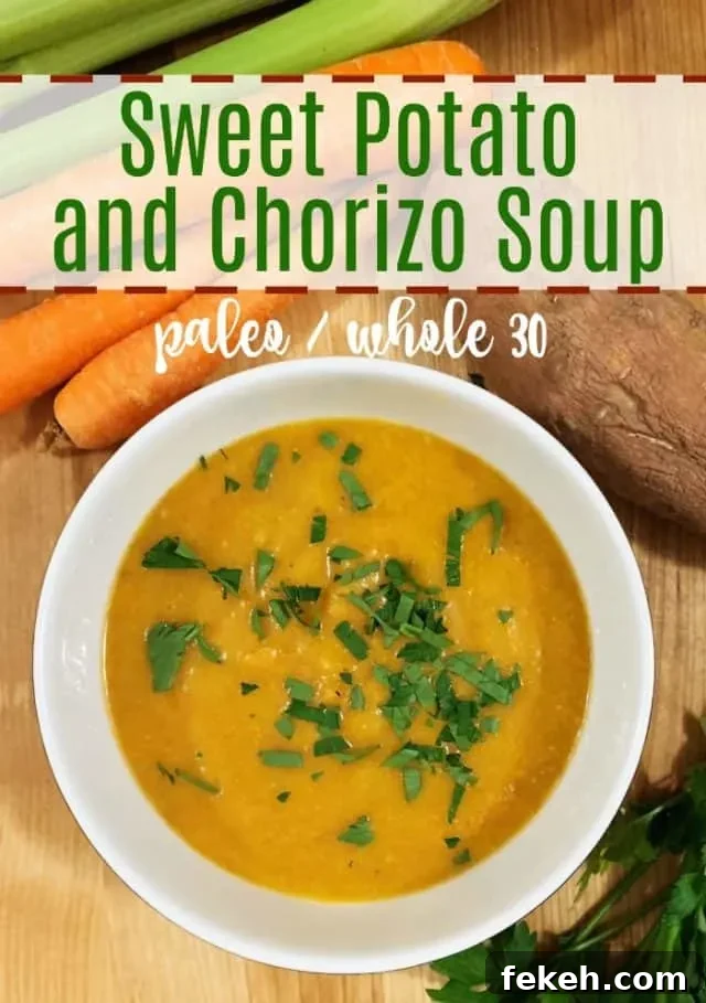 sweet potato and chorizo soup paleo whole30