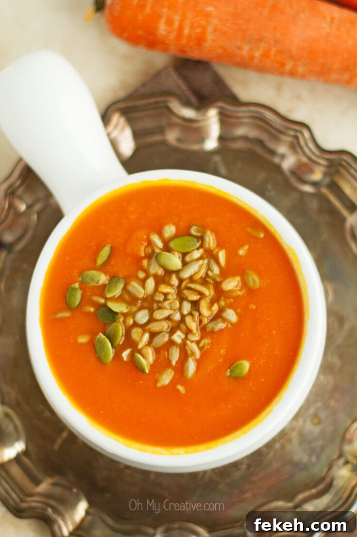 Creamy carrot soup
