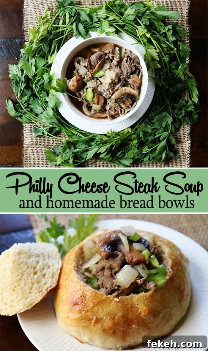 Philly cheese steak soup