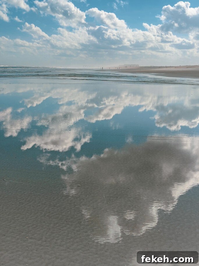 3-Day St. Augustine Itinerary: Top Sights & Historic Stops 12 Reflection of the sky in the smooth waters of Anastasia state park beach