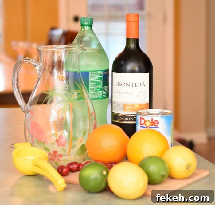 Quick 5-Minute Sangria Recipe for Parties and Summer Gatherings 4 five minute sangria ingredients