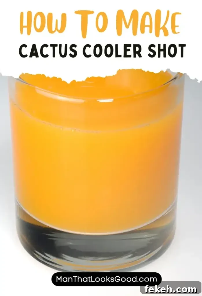 Cactus Cooler Cocktail Shot Recipe: Tangy Orange Pineapple Shooter 5 Cactus Cooler serving suggestion