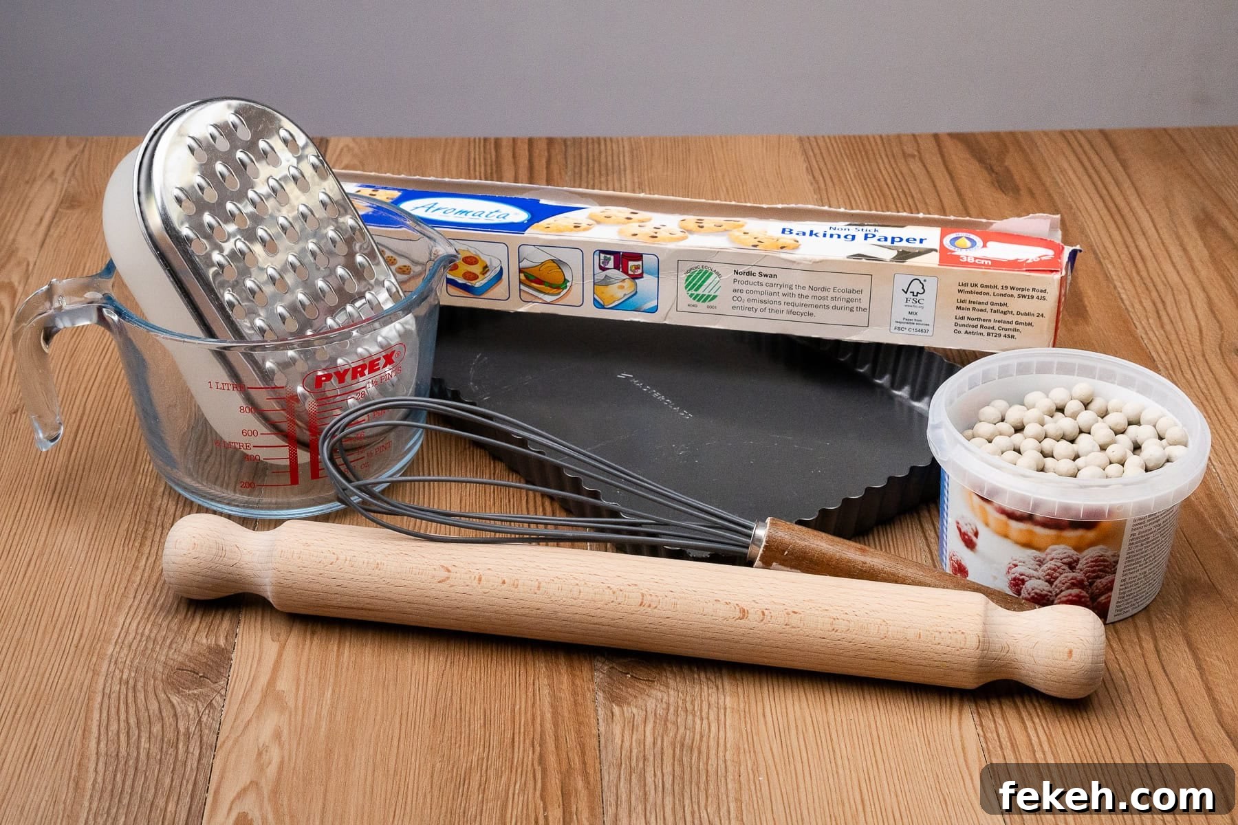 Classic Cheese Flan Recipe: Old-Fashioned Dinner Dessert 20 Rolling pin, whisk, baking beans and other equipment