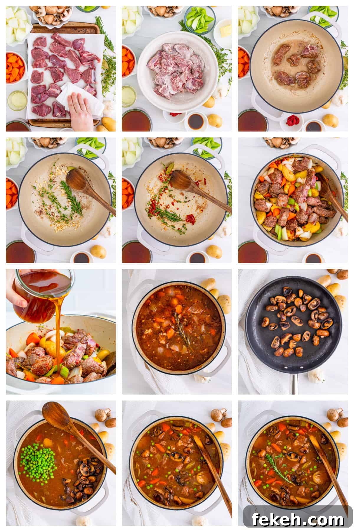 Hearty Venison Stew Recipe for Tender, Flavorful Game Meat 5 Step by step photos on how to make Venison Stew.