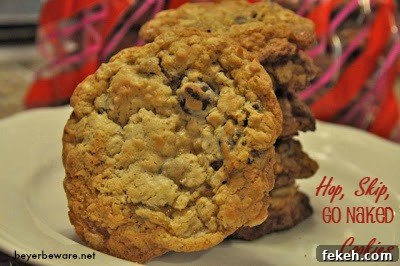 Hop, Skip and Go Naked Cookies — Playful No-Bake Cookie Recipe 2 Like the drink, these Hop, Skip and Go Naked cookies contain a touch of booze and are chewy cookies filled with chocolate chips and oatmeal.