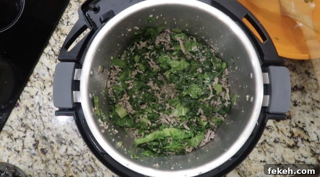 Instant Pot Escarole and White Bean Soup Recipe 13 Wilted escarole