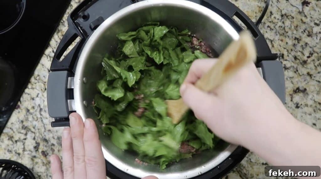 Instant Pot Escarole and White Bean Soup Recipe 10 Sautéing