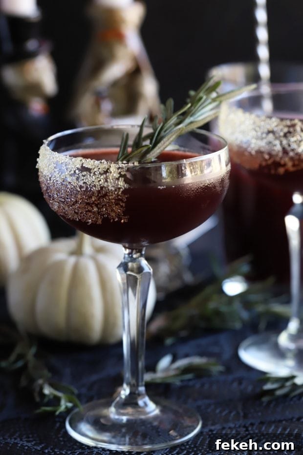 Pomegranate Mezcal Cocktail Recipe for Halloween Parties 5 Spooky Pomegranate Drink with pumpkins
