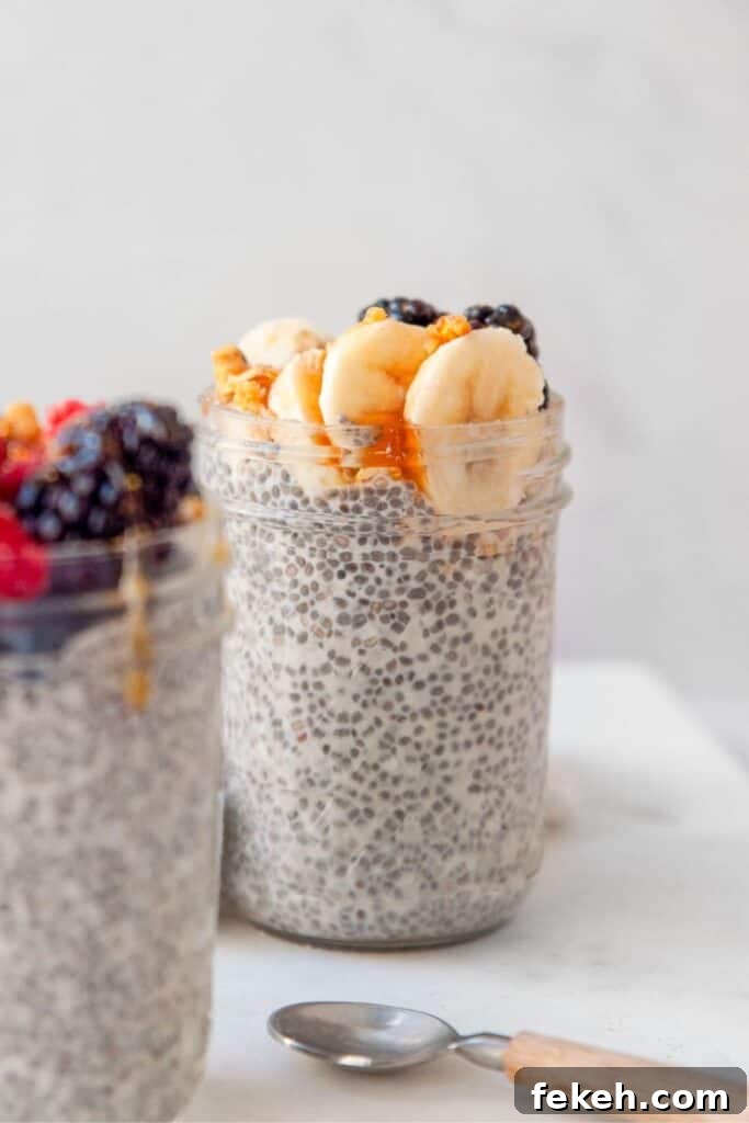 Creamy Banana Chia Pudding with Vanilla and Maple 7 Healthy high-protein banana chia seed pudding that's dairy-free and gluten-free.