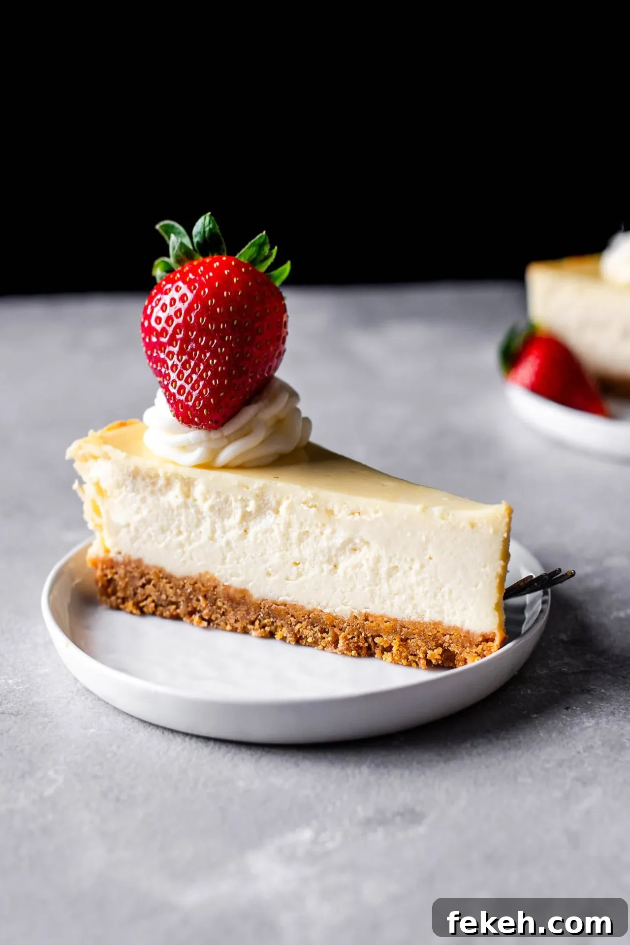 small batch cheesecake slice in plate