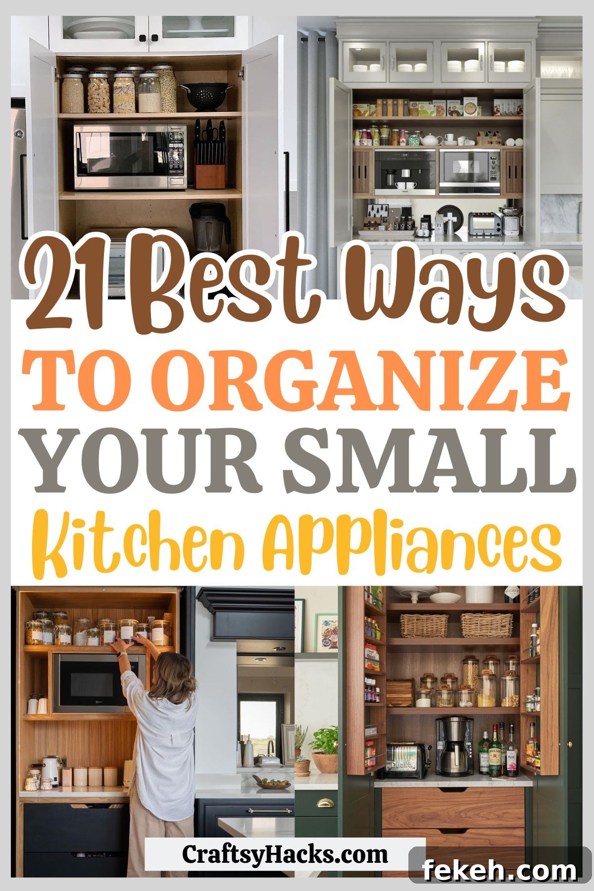 21 Smart Kitchen Upgrades to Conceal Small Appliances 2 Ways to store Small Kitchen Appliances