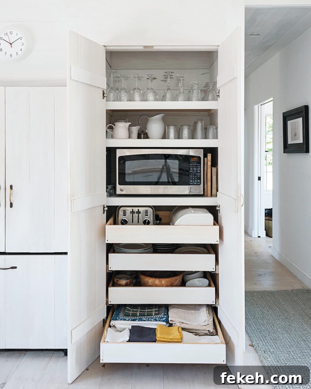 21 Smart Kitchen Upgrades to Conceal Small Appliances 22 20. Hidden Appliance Drawers