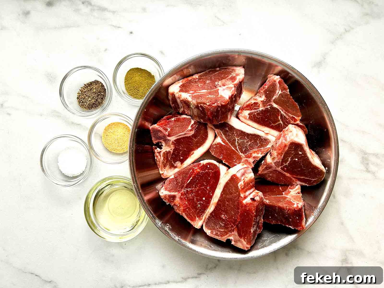 ingredients prepped in bowls.