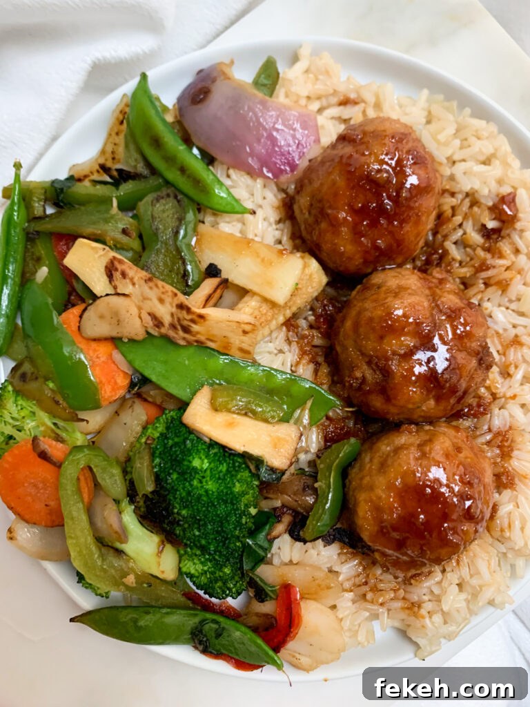Asian Turkey Meatballs with Ginger Soy Glaze 2 Easy & Healthy Asian Turkey Meatballs