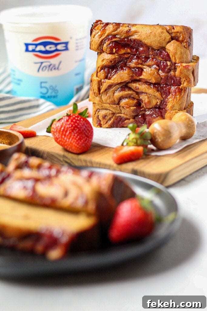 Peanut Butter and Jelly Yogurt Loaf Cake - Pink Owl Kitchen