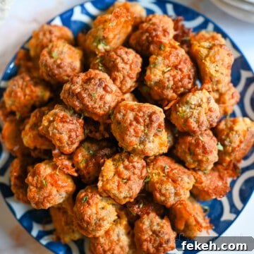 plate of cream cheese sausage balls.