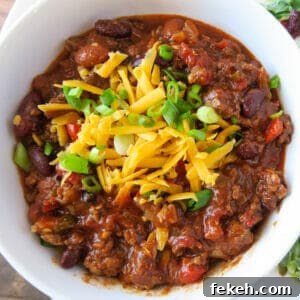 The Best Slow-Cooker Chili (3 Meat 3 Bean Chili)