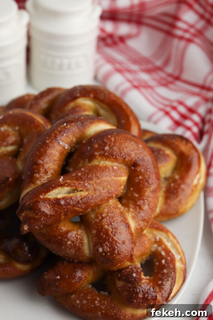 Soft pretzels made from pizza dough