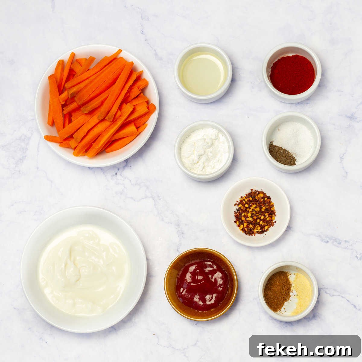 Crispy Baked Carrot Fries with Garlic-Parmesan Dip 3 Carrot Fries Ingredients