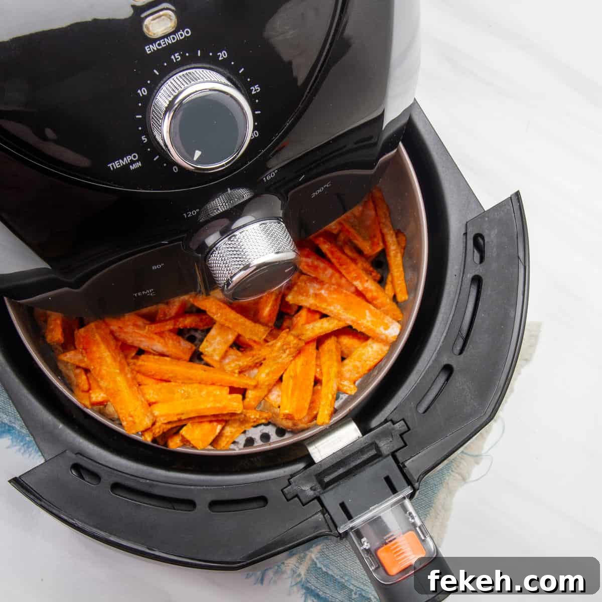 Crispy Baked Carrot Fries with Garlic-Parmesan Dip 5 Carrot fries cooking in instant pot