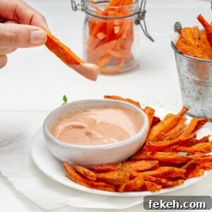 Crispy Baked Carrot Fries with Garlic-Parmesan Dip 8 Carrot Fries served with sauce