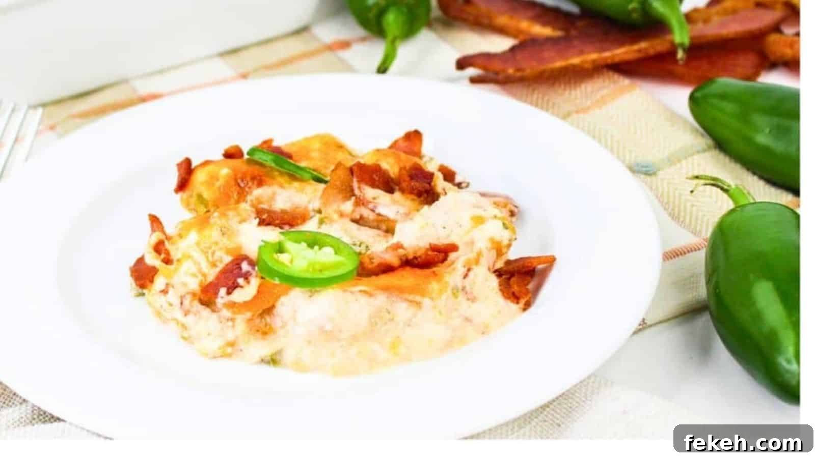 17 Irresistible Creamy Chicken Casseroles for Family Dinners 7 Jalapeno Popper Chicken Casserole