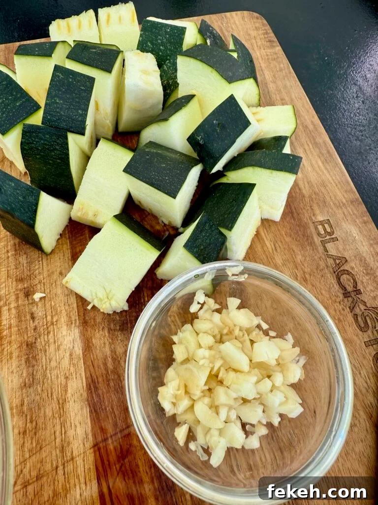 Blackstone Garlic Ranch Zucchini with Roasted Tomatoes 4 minced garlic and diced zucchini