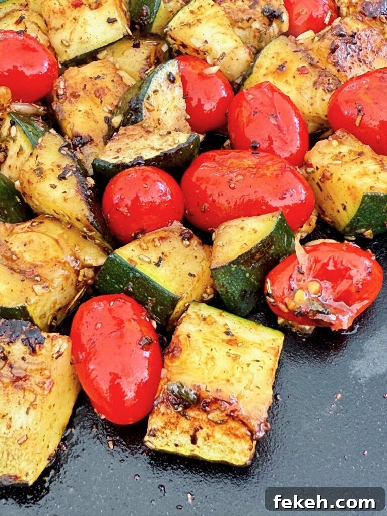 Blackstone Garlic Ranch Zucchini with Roasted Tomatoes 9 Blackstone Garlic Ranch Zucchini and Tomatoes